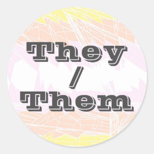 Sticker Rond Indicateur Pronoun Pangender Pride personnalisable