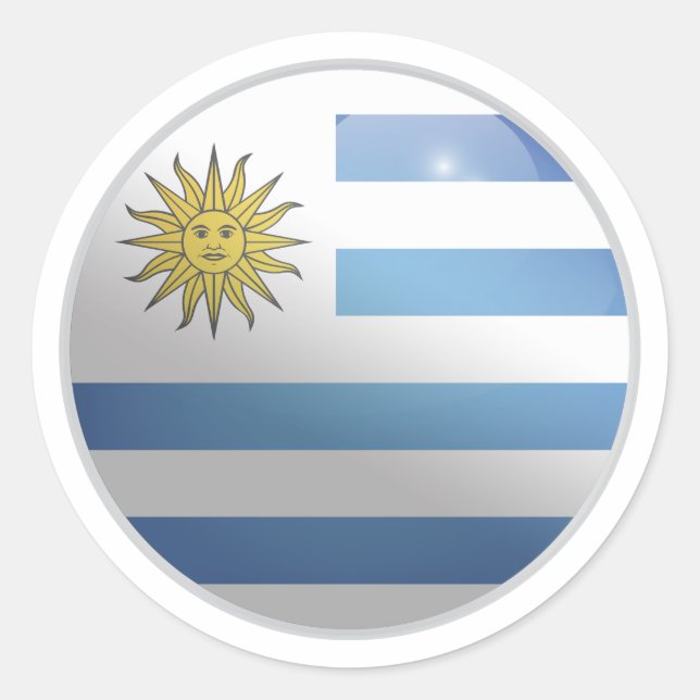Sticker Rond Indicateur rond Uruguay (Devant)