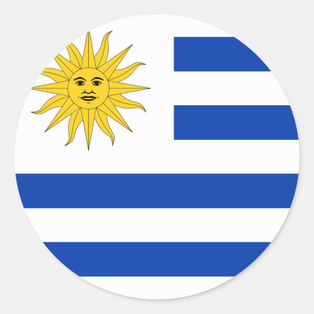 Sticker Rond Indicateur Uruguay (Devant)