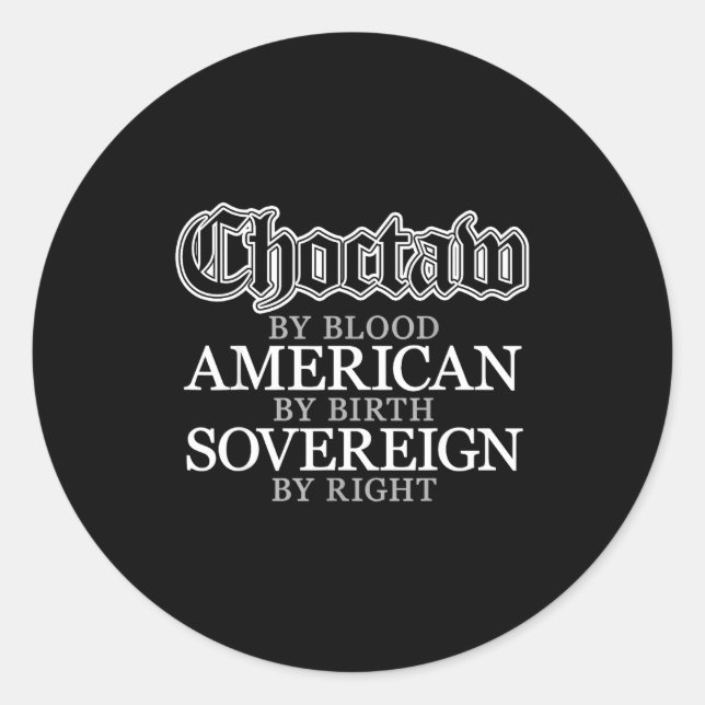 Sticker Rond Indien d'Amérique Choctaw (Devant)