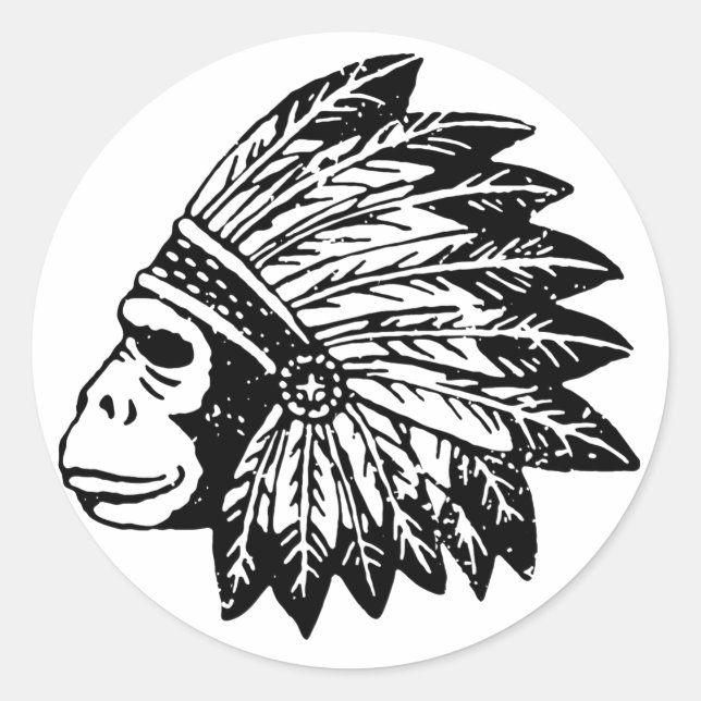 Sticker Rond Indien De Gorilla (Devant)