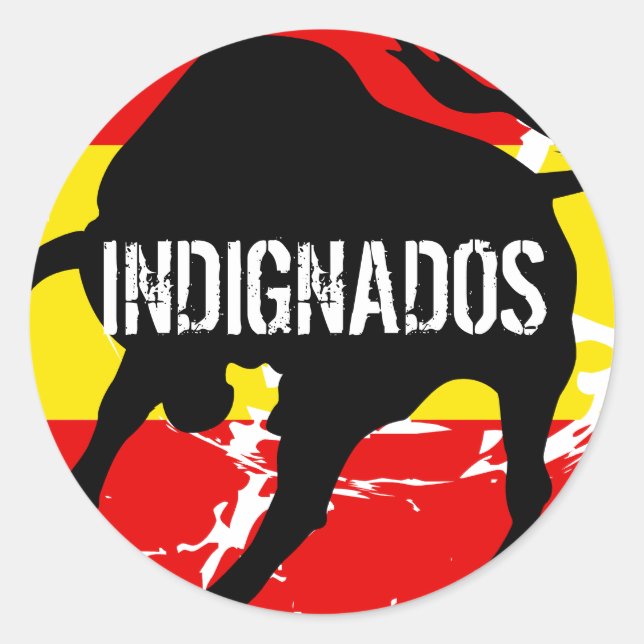 Sticker Rond Indignados (Devant)