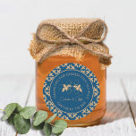 Sticker Rond Indigo & Honeycomb Golden Bee Wedding shower<br><div class="desc">Coordonnez parfaitement votre thème Partenaires à Bee indigo et nid d'abeille avec ces stickers de thème d'abeille moderne préférez. N’oubliez pas de consulter la collection Indigo & Honeycomb Partners to Bee Shower d’EmmyINK pour mieux coordonner la décoration et les stationnements personnalisés !</div>