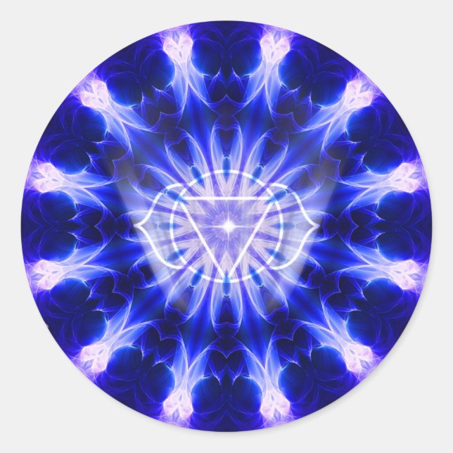 Sticker Rond Indigo Scout Mandala (Devant)