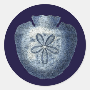 Sticker Rond Indigo Shells III