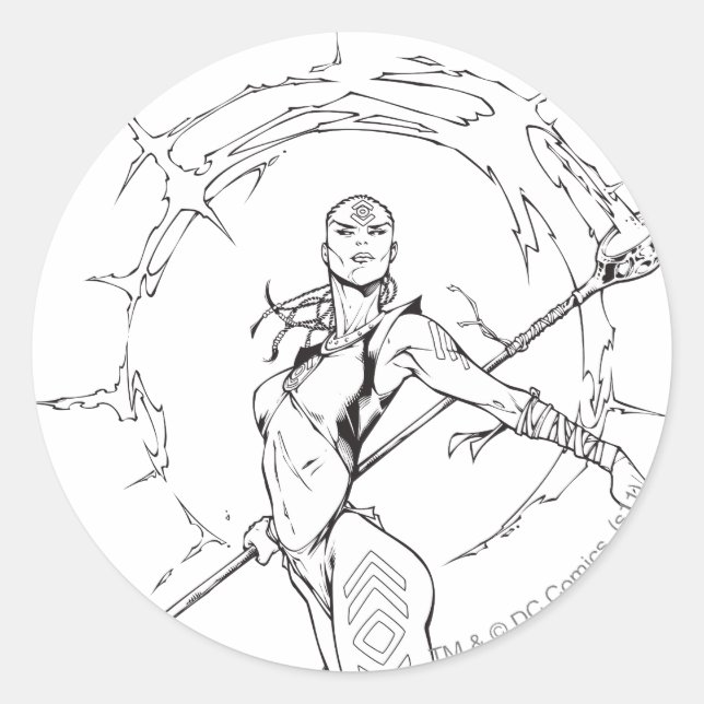 Sticker Rond Indigo Tribe 9 (Devant)