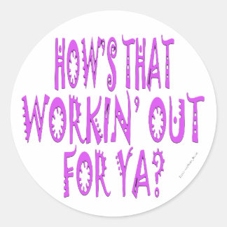 Sticker Rond Indique Que Cela Fonctionne Pour Ya