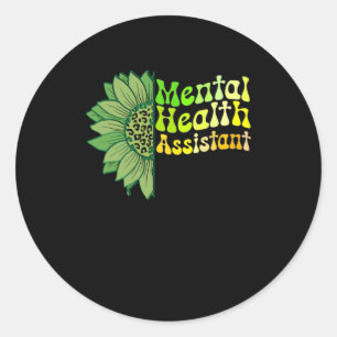 Sticker Rond Indispensable en santé mentale - Sensibilisation à