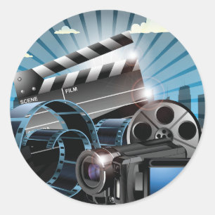 Sticker Rond Industrie cinématographique