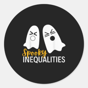 Sticker Rond Inégalités éffrayantes Fantôme Drôle Halloween Thé