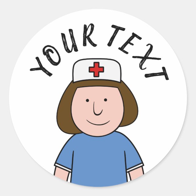 Sticker Rond Infirmière (Devant)