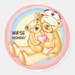 Sticker Rond Infirmière