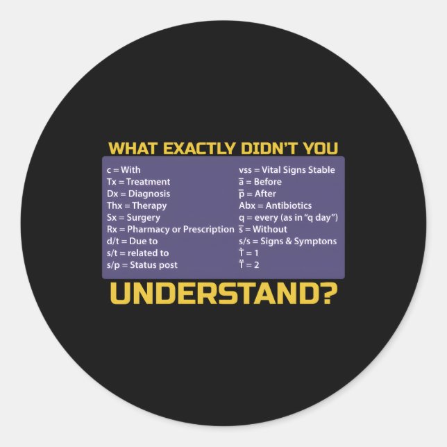 Sticker Rond Infirmière À Court Terme Infirmière Ou Étudiante E (Devant)