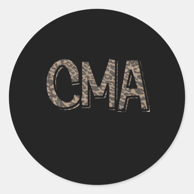 Sticker Rond Infirmière adjointe Médicale certifiée Cma (Devant)