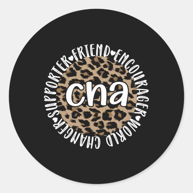 Sticker Rond Infirmière certifiée Adjointe Appréciation Cna Inf (Devant)