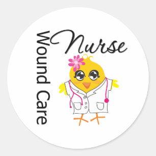 Sticker Rond Infirmière Chick v2 Infirmière en soins dentaires