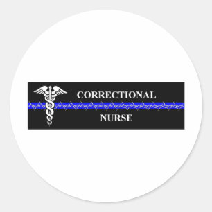 Sticker Rond Infirmière correctionnelle
