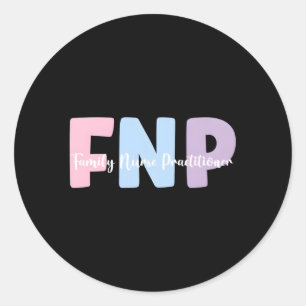 Sticker Rond Infirmière de famille Praticien Fnp