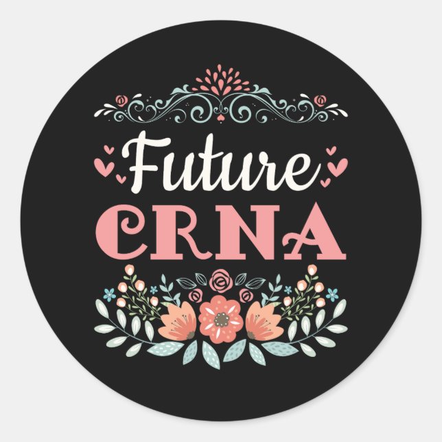 Sticker Rond Infirmière de la CRNA (Devant)