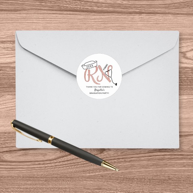 Sticker Rond infirmière de la RN fête de remise des diplômes me (Créateur téléchargé)