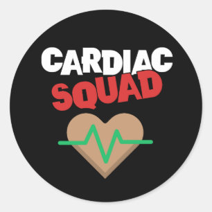 Sticker Rond Infirmière de l'équipe cardiaque département