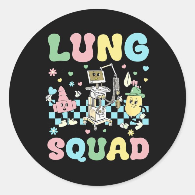 Sticker Rond Infirmière de l'équipe pulmonaire (Devant)