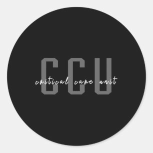 Sticker Rond Infirmière de l'Unité des soins critiques de la Cc