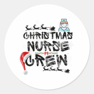 Sticker Rond infirmière de Noël