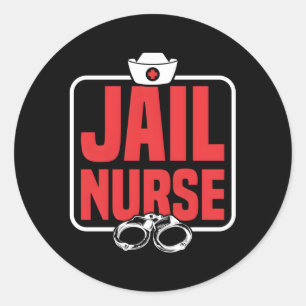 Sticker Rond Infirmière De Prison Infirmière Infirmière De Déte