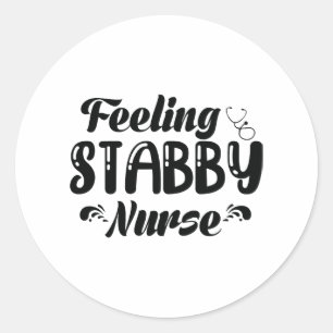 Sticker Rond Infirmière de ressentir la stabilité