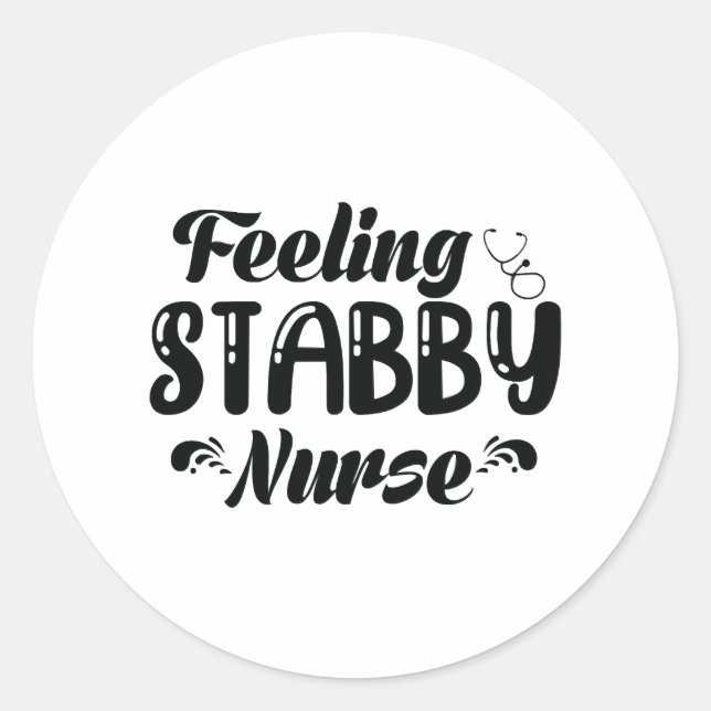 Sticker Rond Infirmière de ressentir la stabilité (Devant)