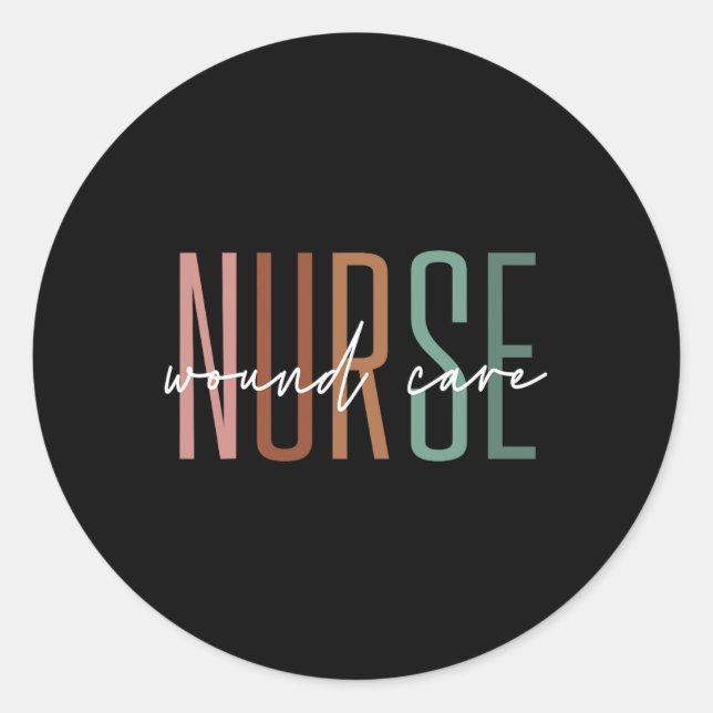 Sticker Rond Infirmière de soins de santé Infirmière de blessur (Devant)