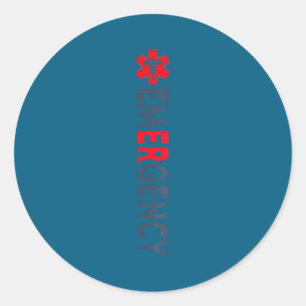 Sticker Rond infirmière des urgences service des urgences infir