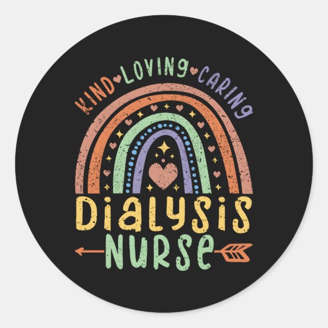Sticker Rond Infirmière dialyse (Devant)