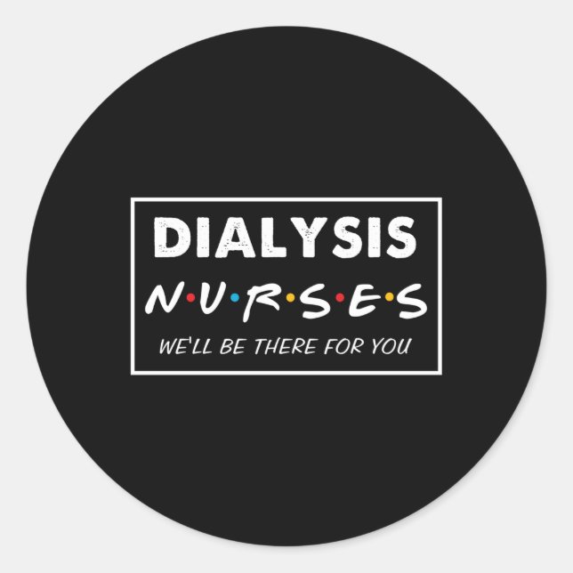 Sticker Rond Infirmière dialyse (Devant)