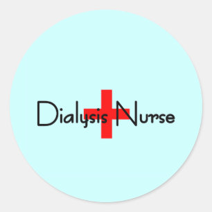Sticker Rond Infirmière dialyse