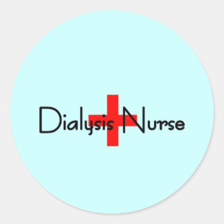 Sticker Rond Infirmière dialyse