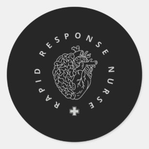 Sticker Rond Infirmière d'intervention rapide Soins critiques I