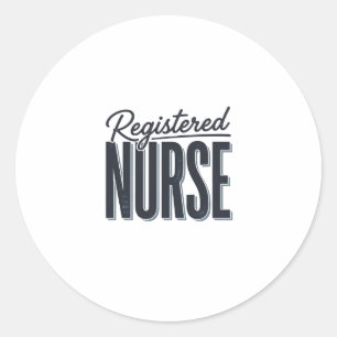 Sticker Rond Infirmière diplômée Script Typographie Vector Desi