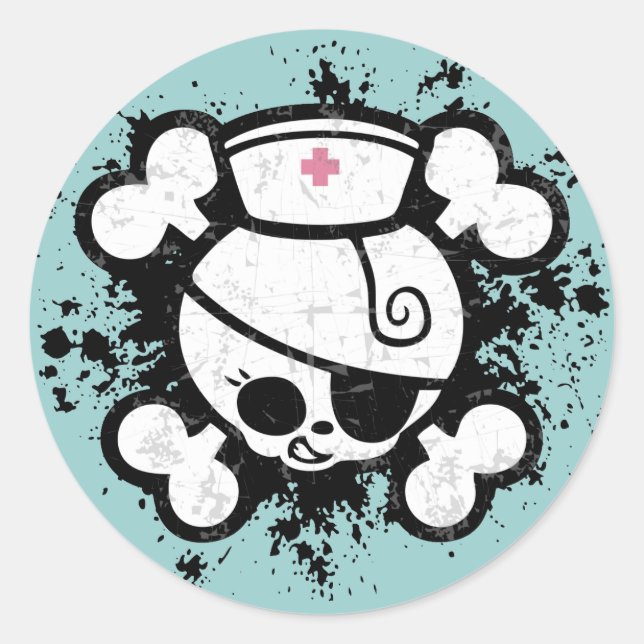 Sticker Rond Infirmière Dolly Splat (Devant)