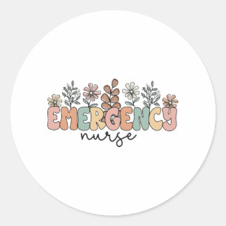 Sticker Rond Infirmière d'urgence