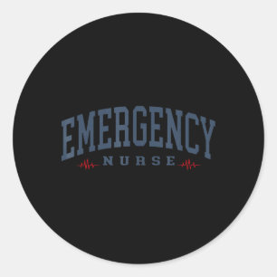 Sticker Rond Infirmière d'urgence Service d'urgence Urgence