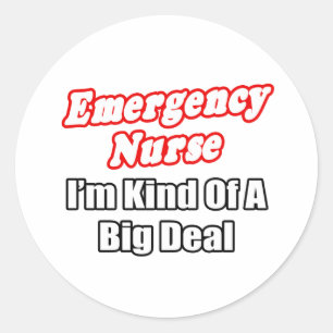 Sticker Rond Infirmière d'urgence... une sorte de grosse affair