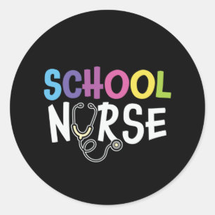 Sticker Rond Infirmière école-cadeau