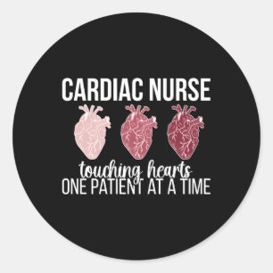 Sticker Rond Infirmière en cardiologie Infirmière en cardiologi
