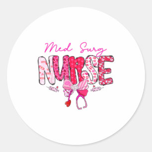 Sticker Rond Infirmière en chirurgie stéthoscope coquette de la
