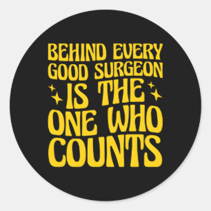 Sticker Rond Infirmière en chirurgie Technologue en chirurgie