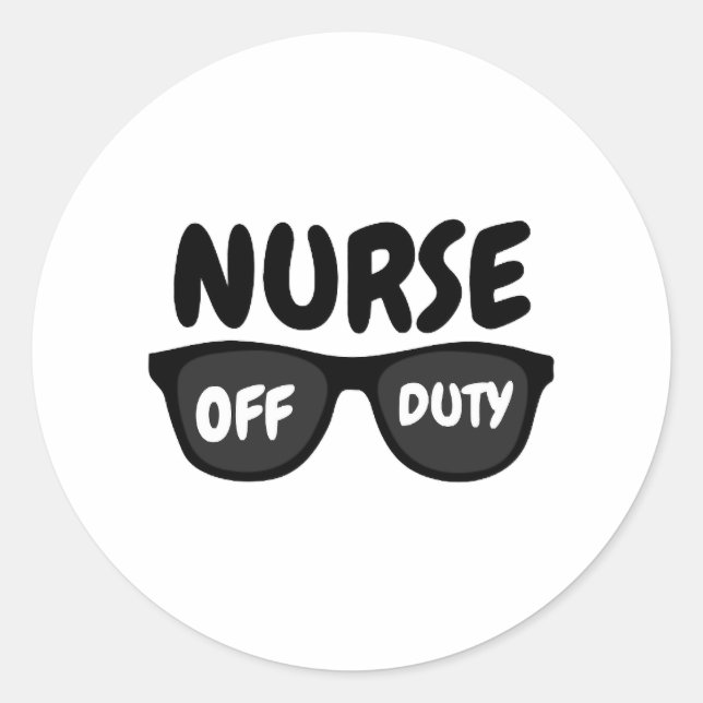 Sticker Rond Infirmière en congé (Devant)