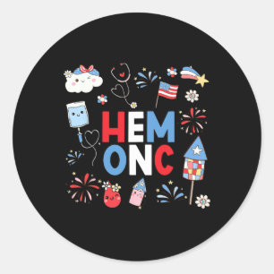 Sticker Rond Infirmière en hématologie oncologie pédiatrique He