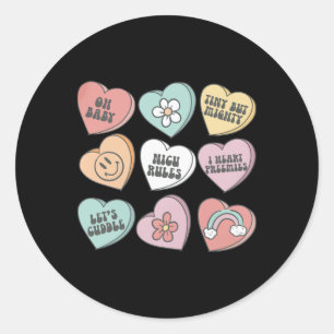 Sticker Rond Infirmière en néonatalogie Saint-Valentin Cœur Bon